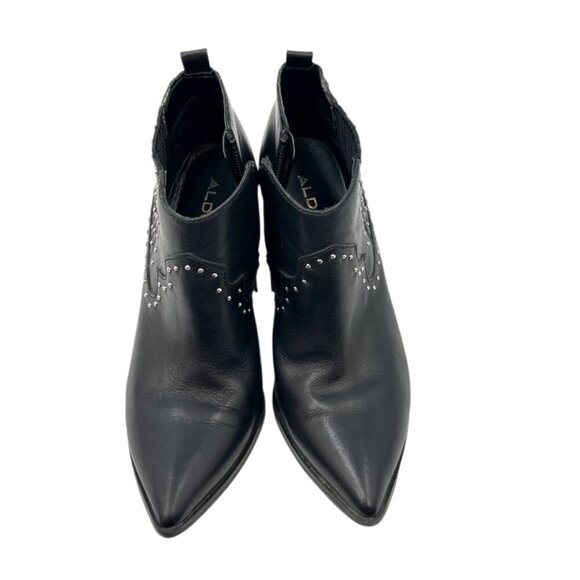 Aldo Leather Embossed Western Booties - Picture 2 of 6